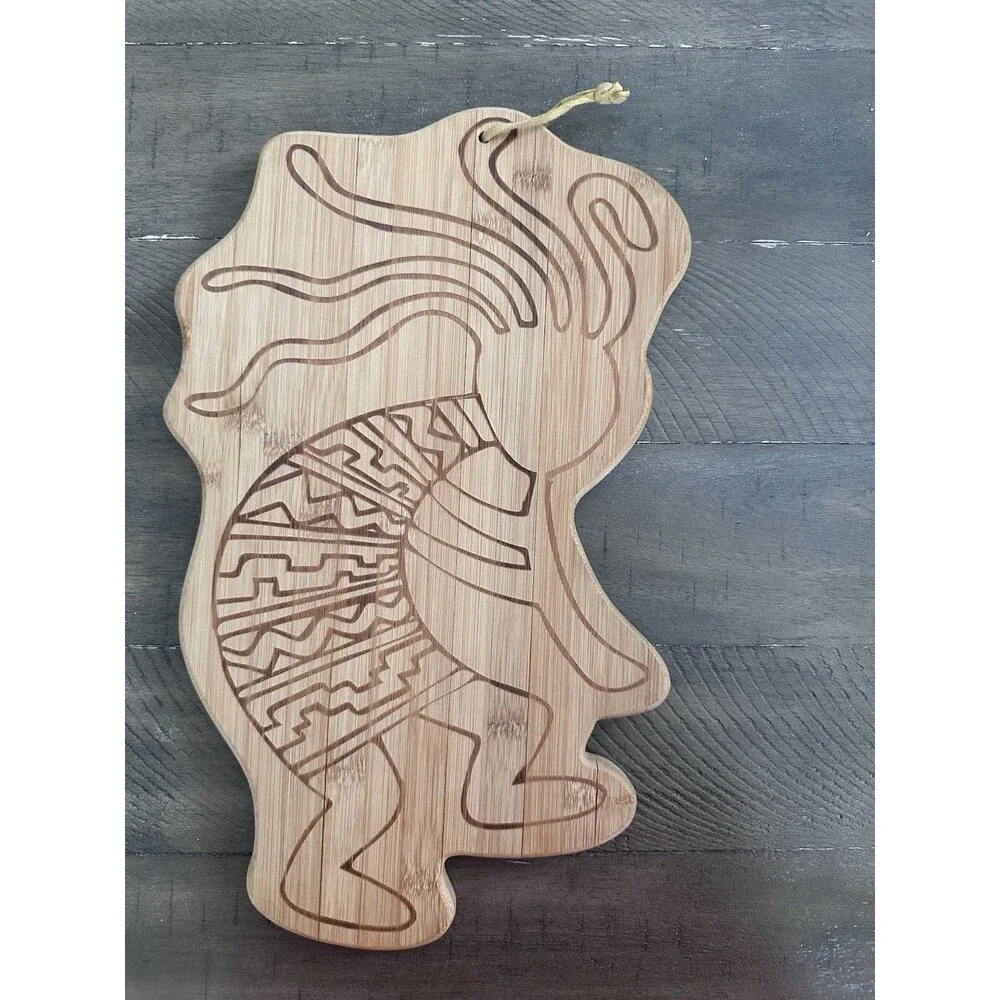 RARE Totally Bamboo Kokopelli Serving Cutting Board New Mexico Wall Art
